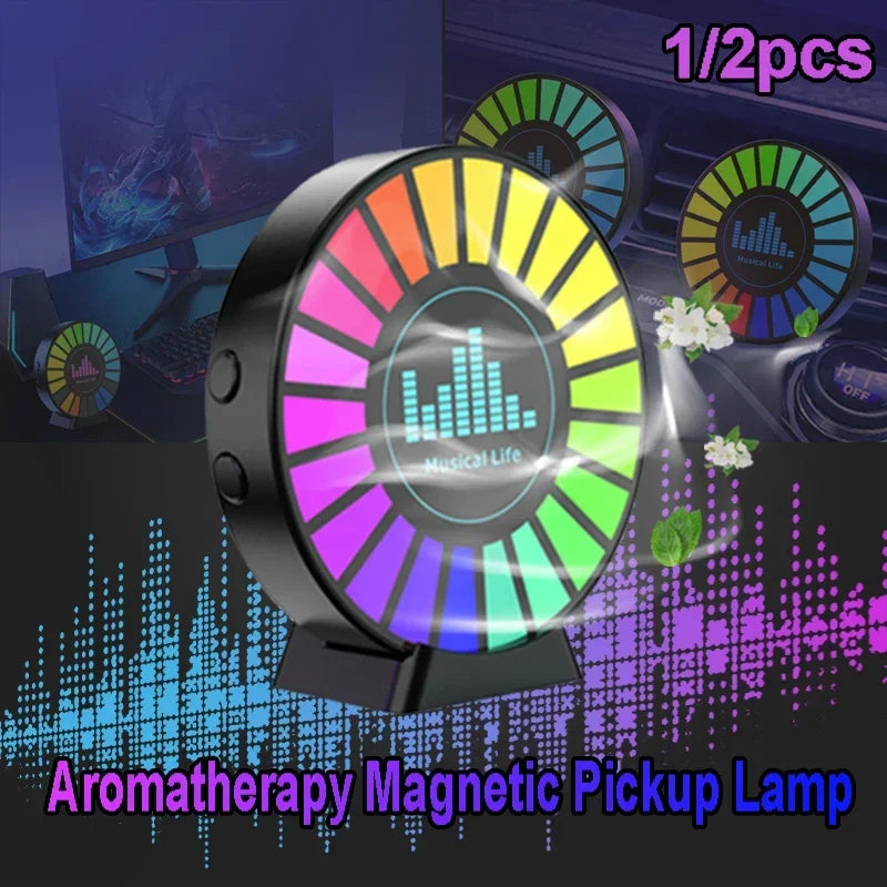 Aromatherapie Magnetic Pickup Lampe Bunte Umgebungs Luft Frischer Runde RGB Lichter Wiederaufladbare
