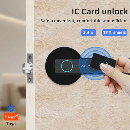 Intelligentes Fingerabdruck-Türschloss, digitales elektronisches Schloss mit Passwort/Schlüssel/IC-Karte/Smart Life/Tuya-App-Entsperren