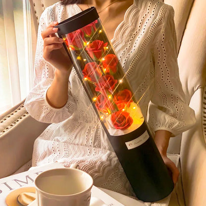 Künstliche Blume Rose Seife Bouquet Geschenkbox