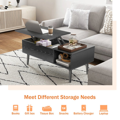 Lift Top Couchtische für Wohnzimmer 39,37"x19,7" Schreibtisch Tee Holz Esstische Verstellbare Ablagefläche Einfaches Anheben oder Absenken