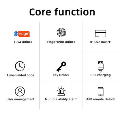 Intelligentes Fingerabdruck-Türschloss, digitales elektronisches Schloss mit Passwort/Schlüssel/IC-Karte/Smart Life/Tuya-App-Entsperren