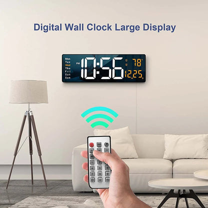 Wandmontierte digitale Wanduhr mit Fernbedienung