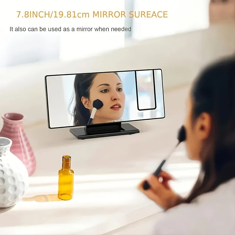 Spiegel multifunktionaler Projektionswecker Intelligente Leuchtuhr Schlafzimmer Großbild-Projektionsuhr