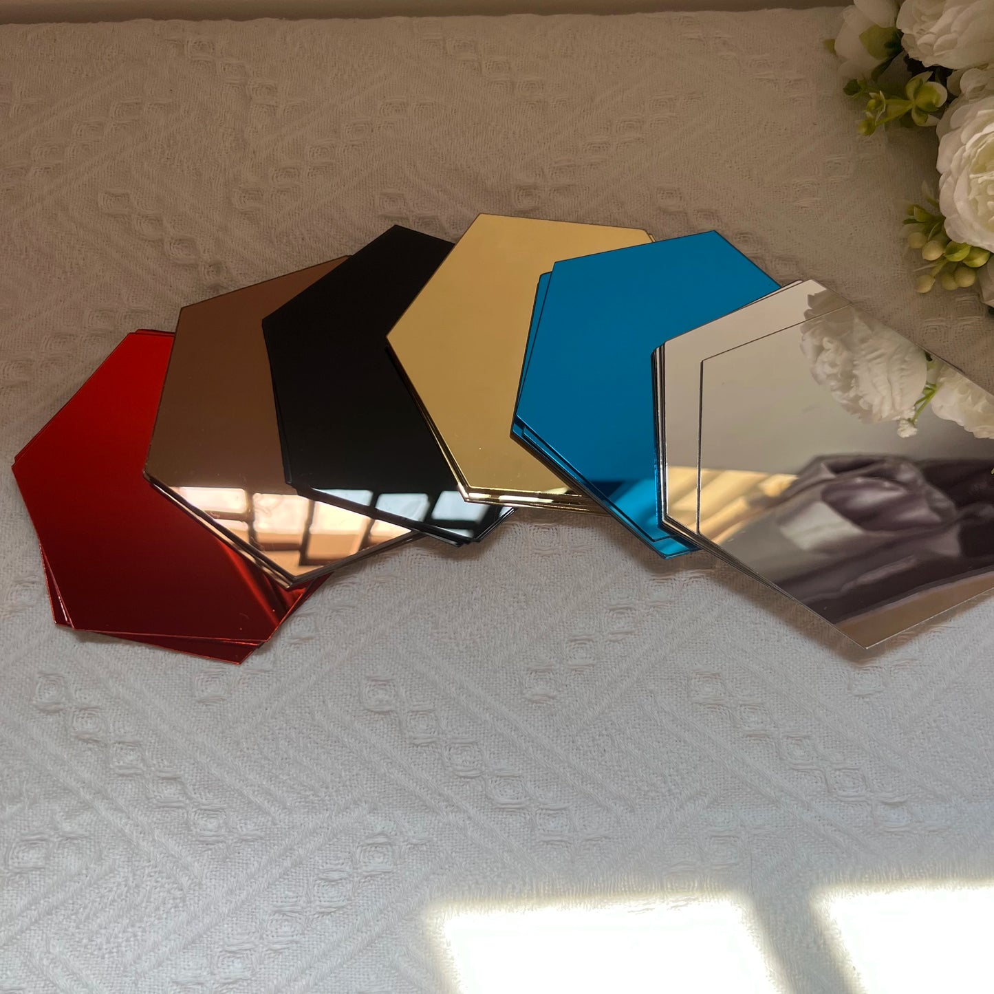 3D Hexagon Spiegel Wandaufkleber TV Hintergrund Wohnzimmer Aufkleber Wanddekor Schlafzimmer Badezimmer Wohnkultur