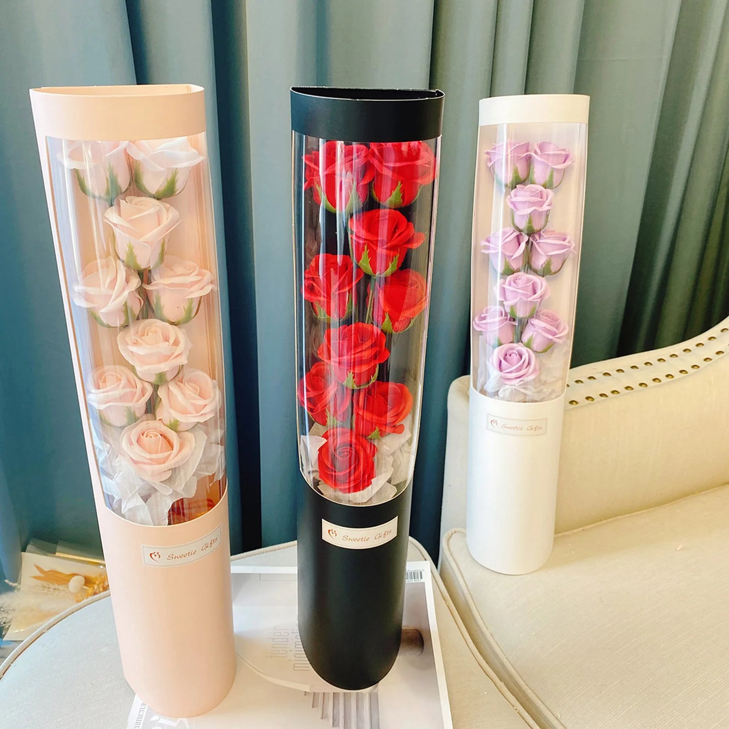 Künstliche Blume Rose Seife Bouquet Geschenkbox