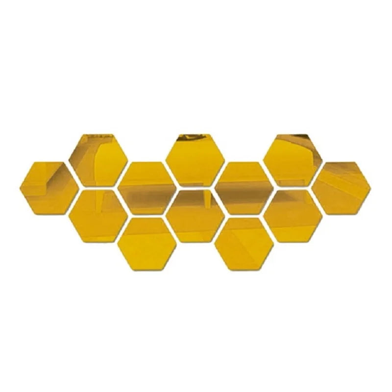 3D Hexagon Spiegel Wandaufkleber TV Hintergrund Wohnzimmer Aufkleber Wanddekor Schlafzimmer Badezimmer Wohnkultur