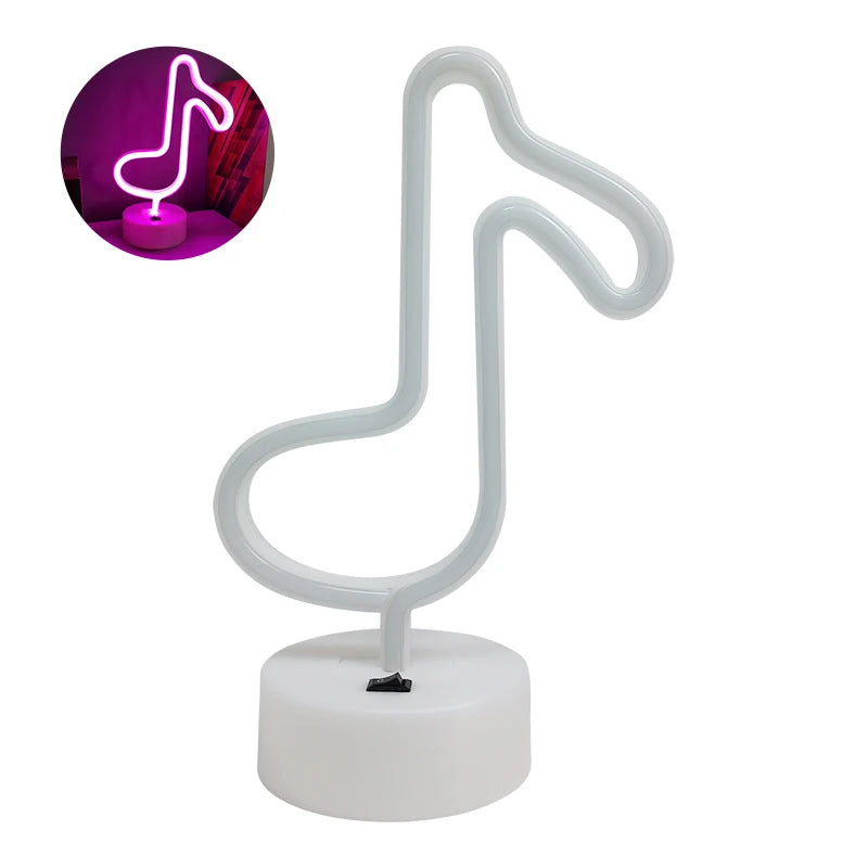 Neon-Schilder mit Sockel, Batterie oder USB, Heimdekoration