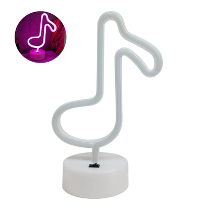 Neon-Schilder mit Sockel, Batterie oder USB, Heimdekoration