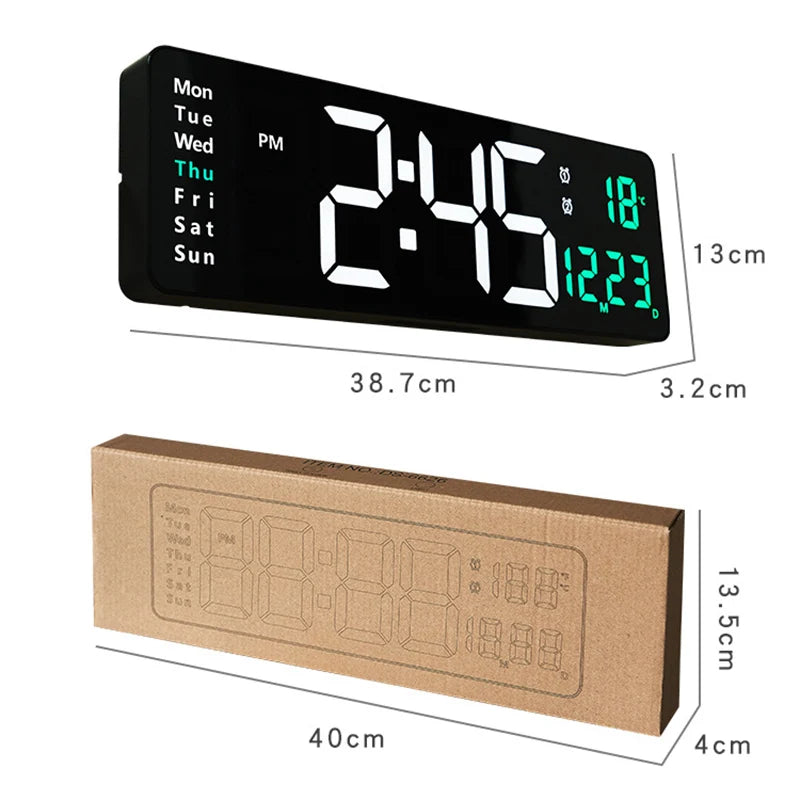 Wandmontierte digitale Wanduhr mit Fernbedienung
