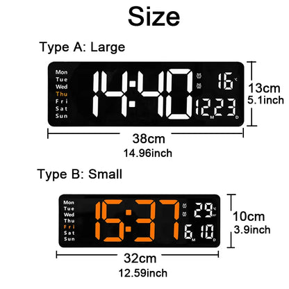 Wandmontierte digitale Wanduhr mit Fernbedienung