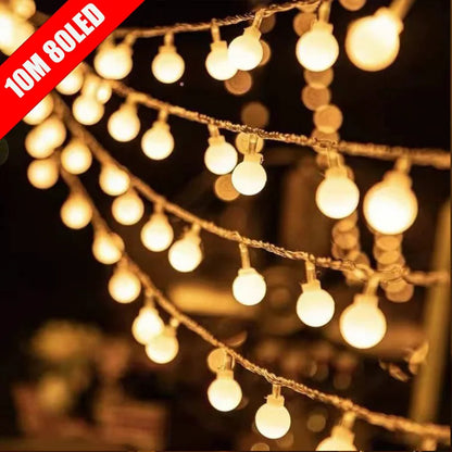 10M Kleine Ball Lichterkette Globe Lichterkette USB/Batterie