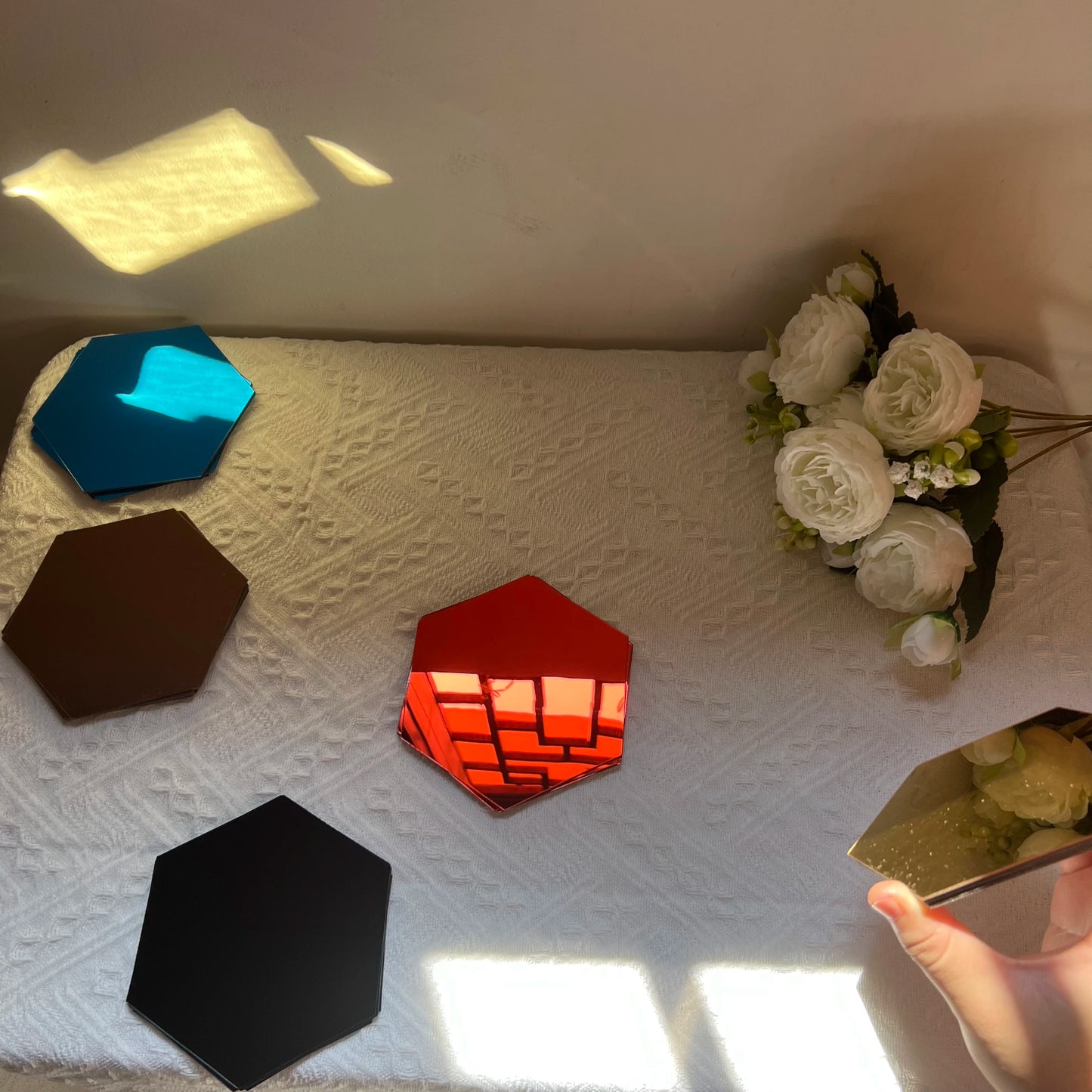 3D Hexagon Spiegel Wandaufkleber TV Hintergrund Wohnzimmer Aufkleber Wanddekor Schlafzimmer Badezimmer Wohnkultur