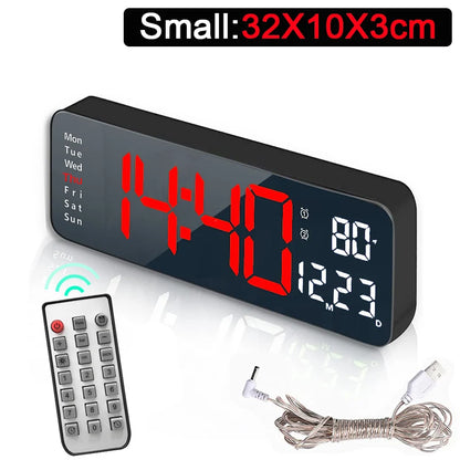 Wandmontierte digitale Wanduhr mit Fernbedienung