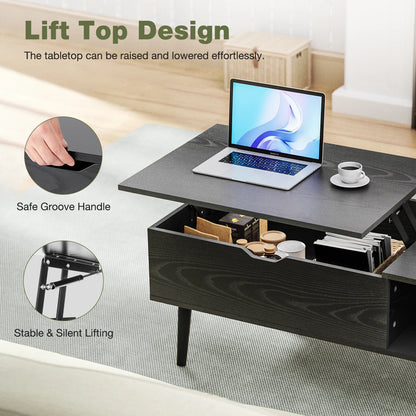 Lift Top Couchtische für Wohnzimmer 39,37"x19,7" Schreibtisch Tee Holz Esstische Verstellbare Ablagefläche Einfaches Anheben oder Absenken
